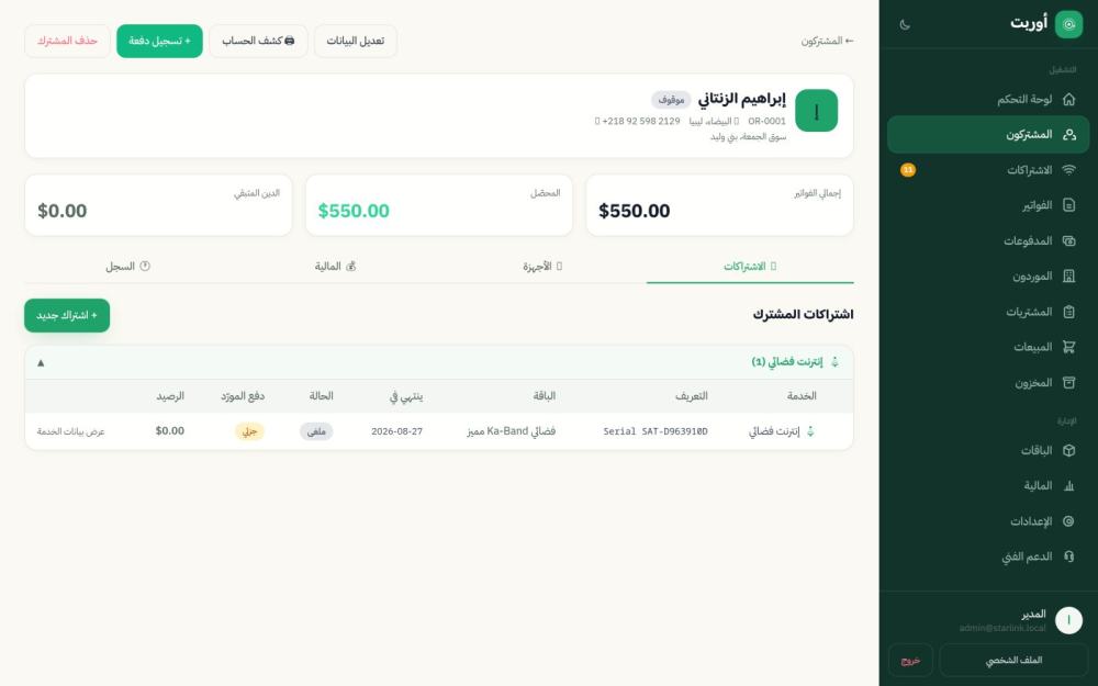 ملف المشترك